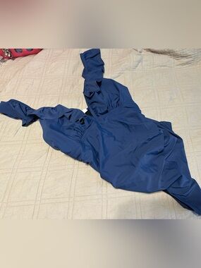Navy Ruffle One-Piece Swimsuit